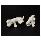Vintage Camark Pottery Ivory Hound Dogs