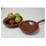 Fruit Bowl and Faux Fruit and Wooden Pan