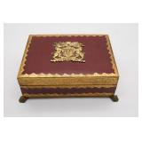 Red and Gold Jewelry Box Coat of Arms Emblem
