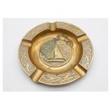 Vintage Brass Sailboat Ashtray