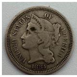 1881 3 Cent Nickel