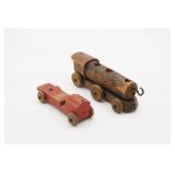 Vintage Wooden Toy Train Lot