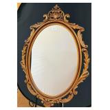 Baroque Style Oval Mirror