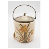 Vintage Ceramic Biscuit Barrel with EPNS Lid