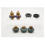 Chinese Cloisonne Enamel on Copper S&P Shakers