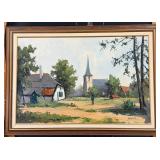 Dutch Art Painting on Canvas Signed Walters