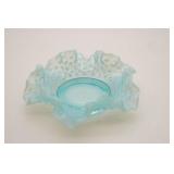 Fenton Blue Opalescent Hobnail Candy Dish