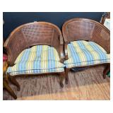 Hollywood Regency Cane Back Chairs As Is