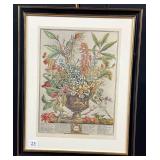 Twelve Months of Flowers Print January