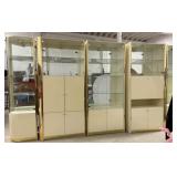 Mid Century Modern Style Cream Lacquer Finish