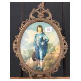 Blue Boy In Ornate Oval Frame