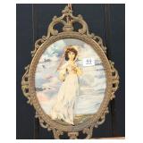 Pinkie In Ornate Oval Frame