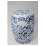 Chinese Ceramic Garden Stool Blue & White