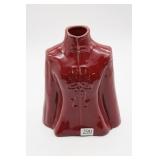Oriental Ceramic Maroon Kimono Style Vase