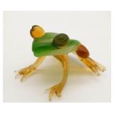Vintage Tiny Frog Glass Figurine