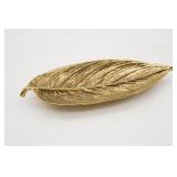 Virginia Metalcrafters Brass Leaf Trinket Dish
