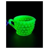 Fenton Topaz Opalescent Hobnail Creamer