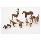 Dog, Deer & Horse Figurines Some Marked