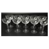 Fostoria Glass Holly Cut Glass Stemware