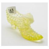 Fenton Topaz Yellow Glass Shoe
