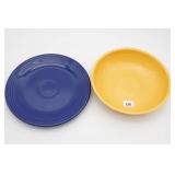 Fiesta Dinnerware Plates in Yellow & Blue