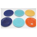 6 Fiesta Ware Plates