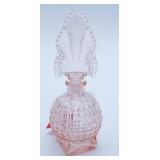 Pink Glass Perfume Bottle With Stopper