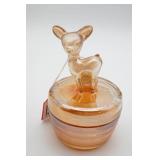 Deer Amber Glass Trinket Dish