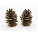 Brass Pinecone Candle Holders