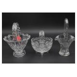 Three Glass Baskets