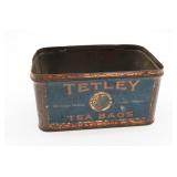 Vintage Tetley Tea Bags Tin Container