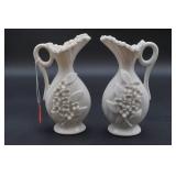 Porcelain Pitchers with Floral Design