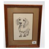 Framed Dachshund Print Signed & Numbered