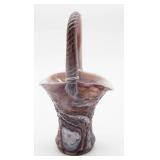 Imperial Glass Slag Glass Daisy Basket
