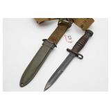 US WW2 M4 Bayonet Knife w/ Scabbard &