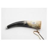 Vintage Powder Horn with Metal Tip