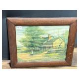 Framed Landscape Print of Rural Scene