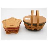 2 Longaberger Baskets With Lids
