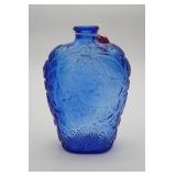Libbey Cobalt Blue Seashell Design Decanter
