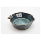 Handcrafted Ceramic Apple-Shaped Dish Signed