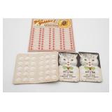 Vintage Coin Cards and Turkey Game Card Set