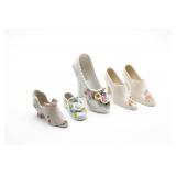 5 Porcelain Shoe Figurines, Made in Japan