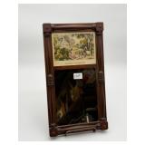 Framed Mirror With Country Scene