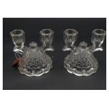 Imperial Glass Laced Edge Candle Holders