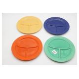 Four Fiesta Divided Plates in Four Colors