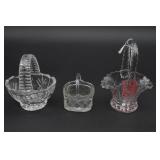 Three Glass Baskets