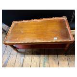 Wooden Coffee Table With Glass Top