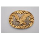 24K GP Award Design Eagle Belt Buckle