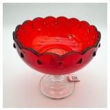 Indiana Glass Teardrop Pedestal Bowl