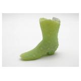 Fenton Daisy and Button Custard Glass Boot